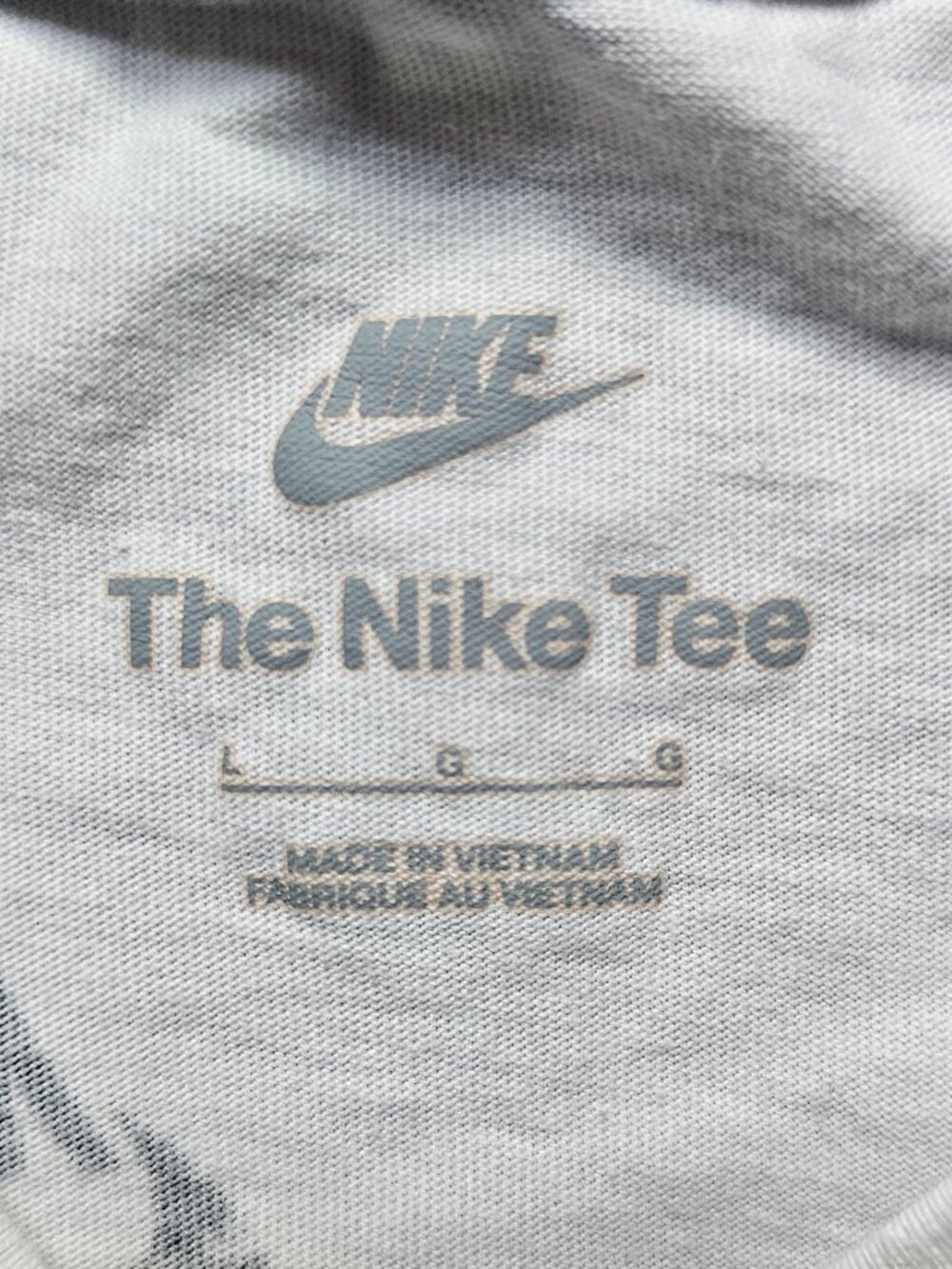 Nike Men´s White All Over Print Logo Swoosh Short Sleeve T-Shirt Size Large - Picture 4 of 7